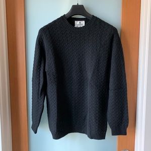 Carroll & Co black cable knit cashmere sweater